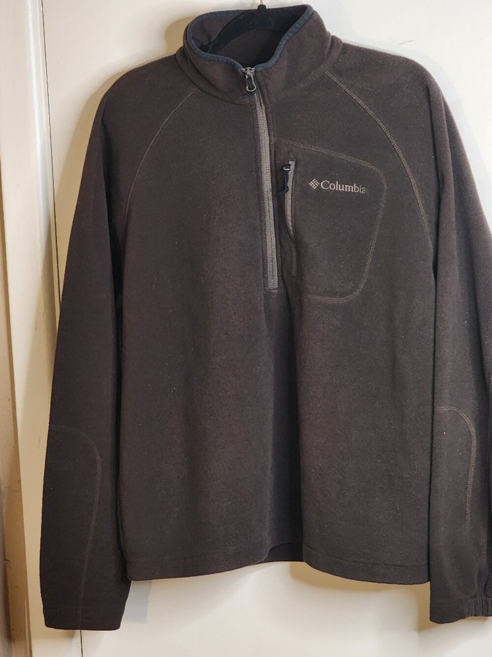 Columbia Sportswear Company Dark Brown Pullover Fleece Jacket Size Large